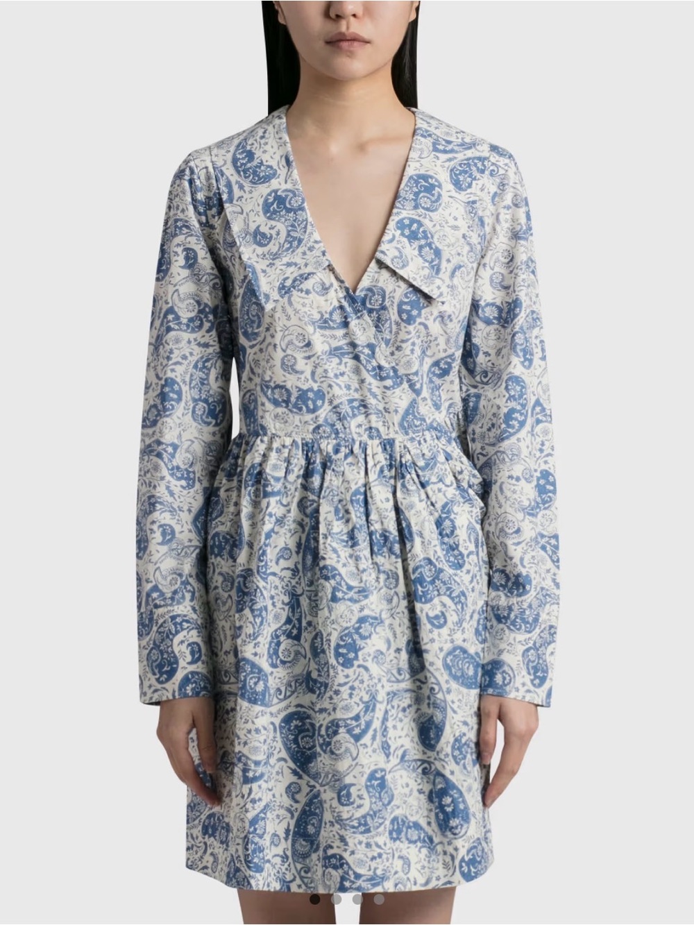 GANNI  Paisley cotton minidress Size 32